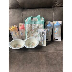 Peter Rabbit Baby Feeding Set with Bowls and Sippy Cups‎ and Soft Lunchbox VTG